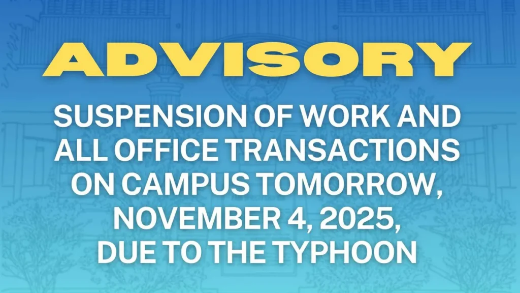 ADVISORY: WORK AND OFFICE TRANSACTIONS SUSPENDED