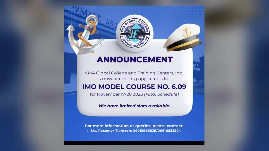 IMO Model Course No. 6.09 Training