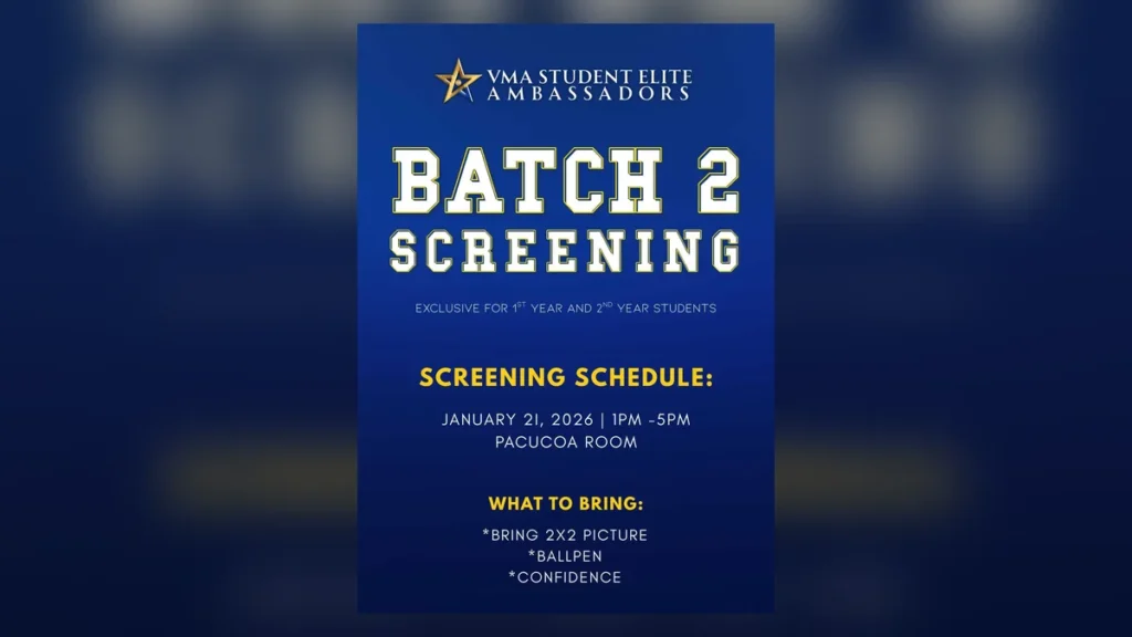 VMA STUDENT ELITE AMBASSADORS SCREENING