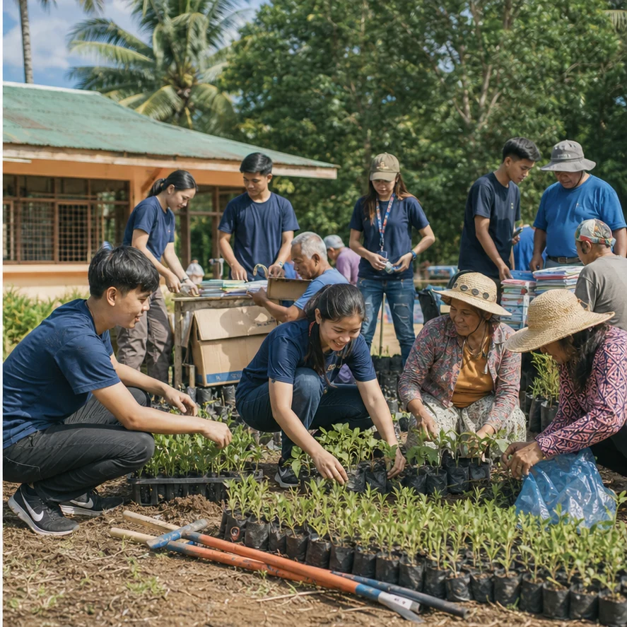 college community extension programs volunteers supporting an approved environmental activity